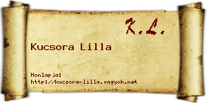 Kucsora Lilla névjegykártya